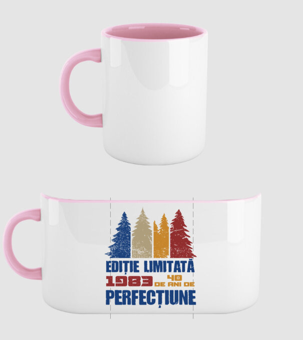 Ediție limitată 1983 - 40 de ani de perfecțiune model roz deschis pe tricou