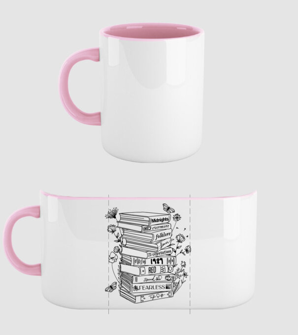 Eras tour books model roz deschis pe tricou