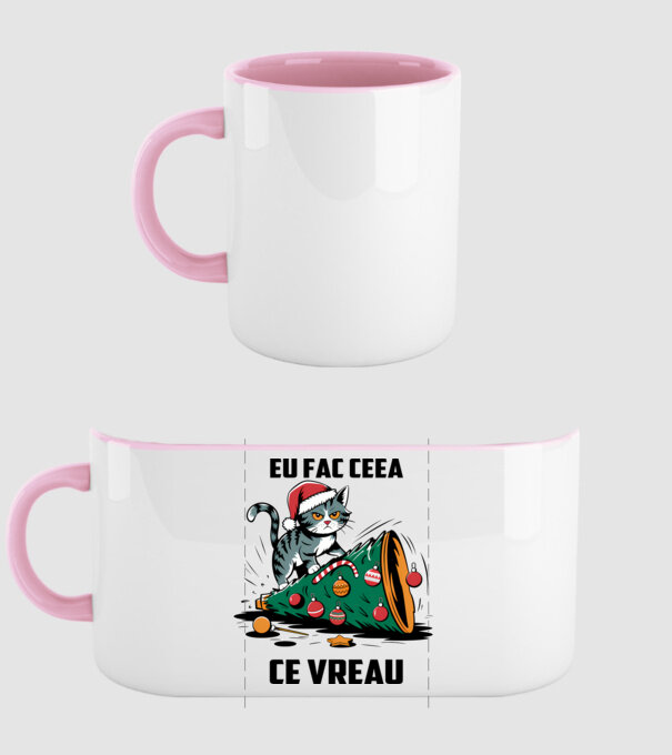 Eu fac ceea ce vreau Alb model roz deschis pe tricou