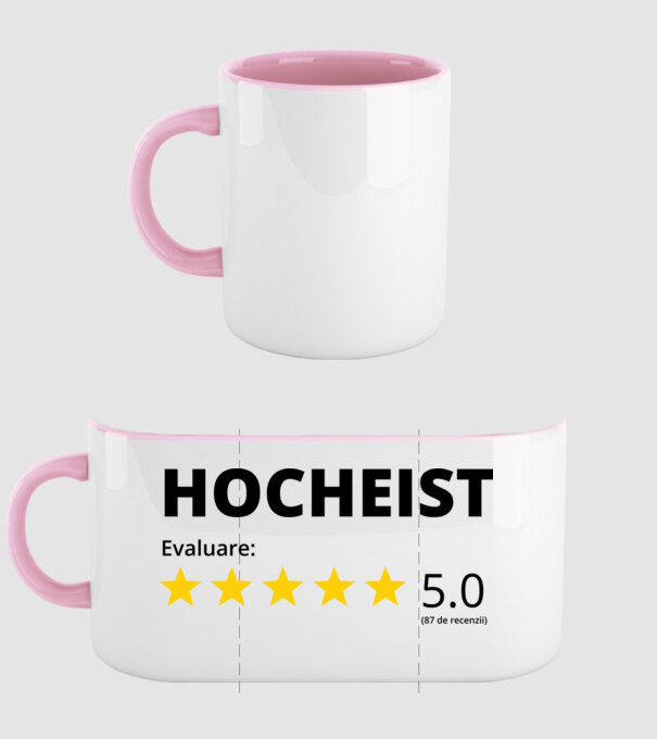 Evaluare 5 HOCHEIST model roz deschis pe tricou