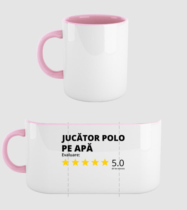 Evaluare 5 JUCĂTOR POLO PE APĂ model roz deschis pe tricou