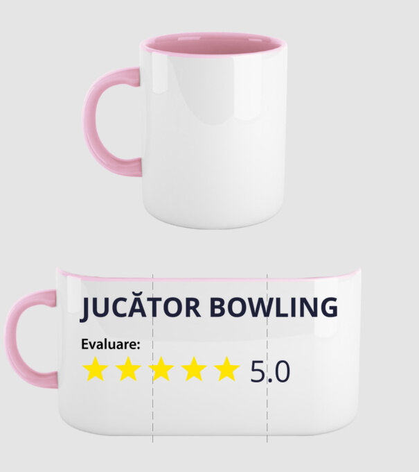 evaluare: jucător bowling de 5 stele model roz deschis pe tricou