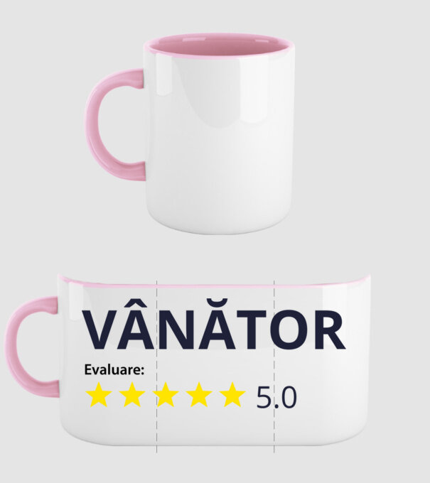 evaluare: vânător de 5 stele model roz deschis pe tricou