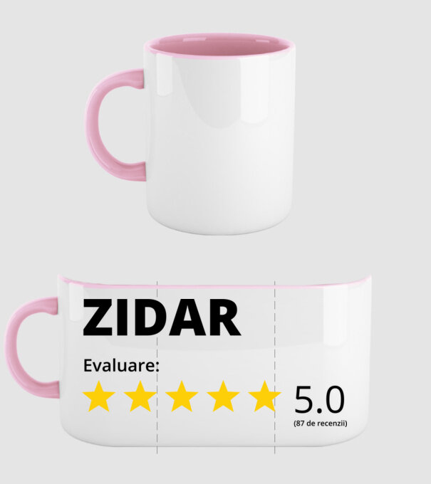 Evaluare - ZIDAR model roz deschis pe tricou
