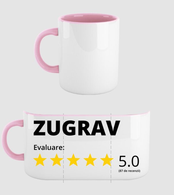 Evaluare - ZUGRAV model roz deschis pe tricou