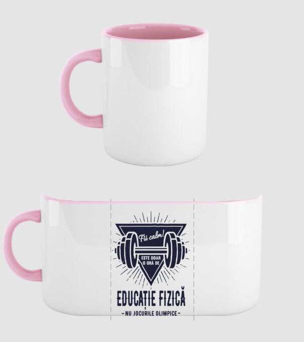 Fii calm, este doar o oră de educație fizică, nu Jocurile Olimpice model roz deschis pe tricou