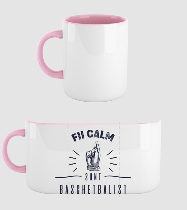 Fii calm, sunt BASCHETBALIST model roz deschis pe tricou