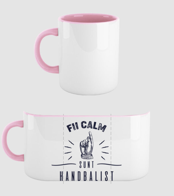 Fii calm, sunt HANDBALIST model roz deschis pe tricou