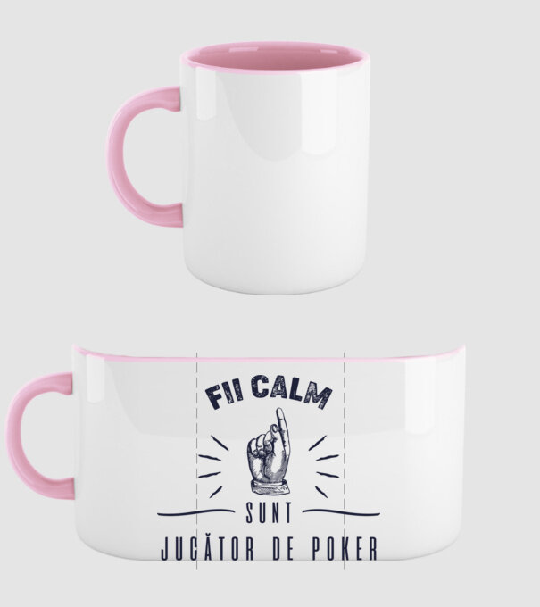 Fii calm, sunt JUCĂTOR DE POKER model roz deschis pe tricou