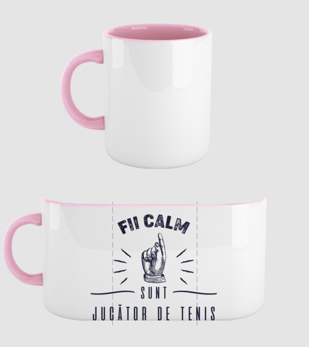 Fii calm, sunt JUCĂTOR DE TENIS model roz deschis pe tricou