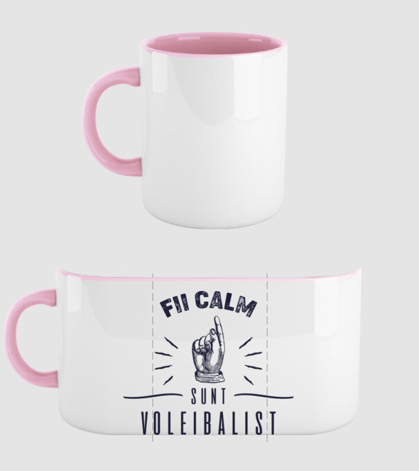 Fii calm, sunt VOLEIBALIST model roz deschis pe tricou