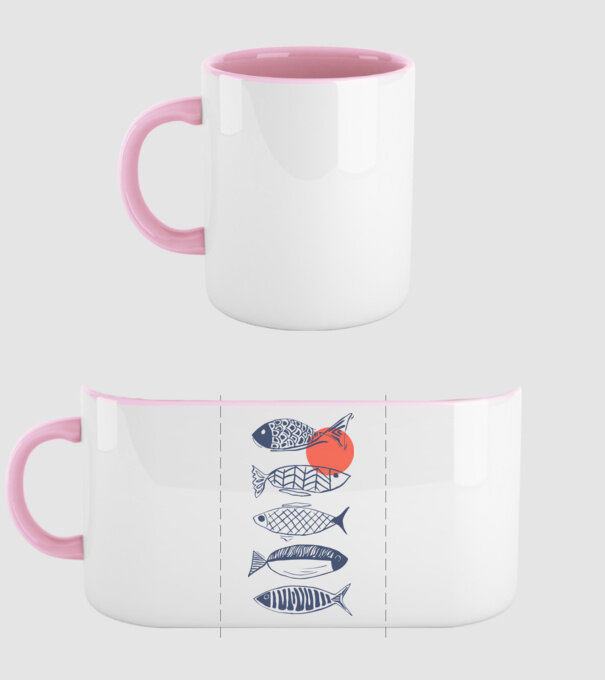 Fish model roz deschis pe tricou