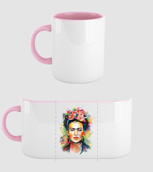 Frida Kahlo model roz deschis pe tricou