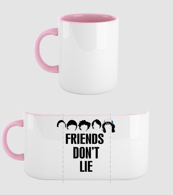 friends dont lie stranger things model roz deschis pe tricou