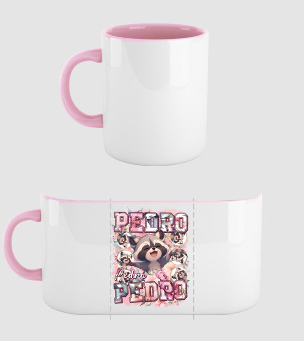 Girly Pedro model roz deschis pe tricou