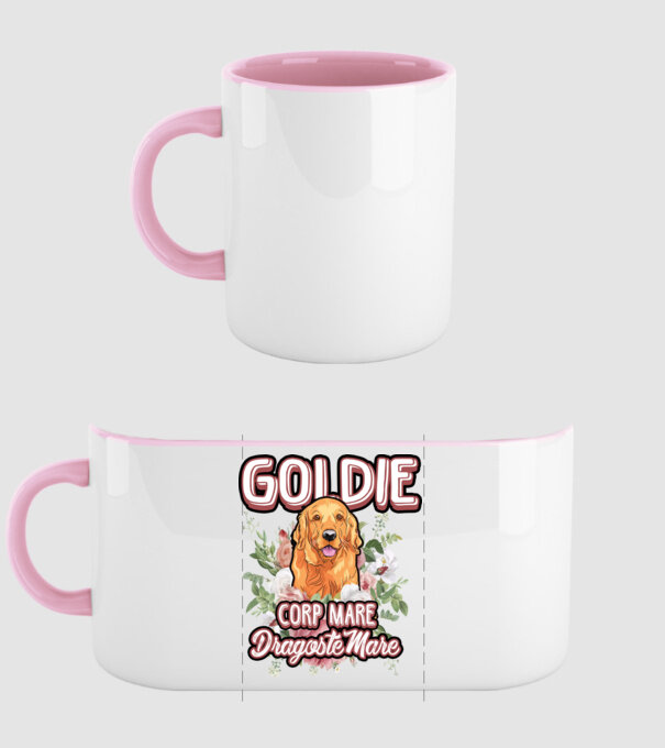 Goldie picioare mici dragoste mare model roz deschis pe tricou