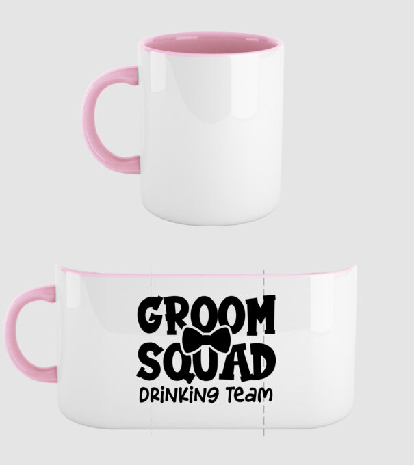 Groom Squad model roz deschis pe tricou