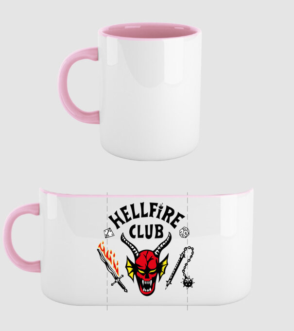 HELLFIRE CLUB model roz deschis pe tricou