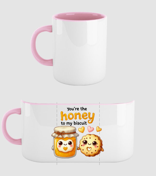 Honey to my Biscuit model roz deschis pe tricou