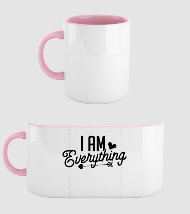 I am everything model roz deschis pe tricou
