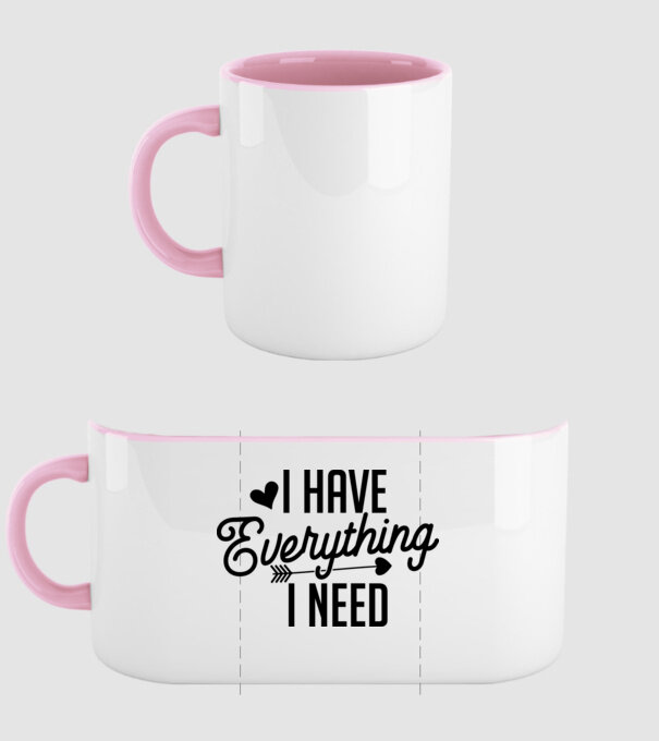 I have everything model roz deschis pe tricou