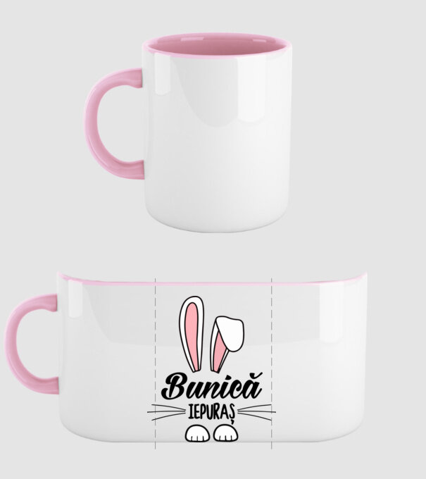 iepuraș bunică model roz deschis pe tricou