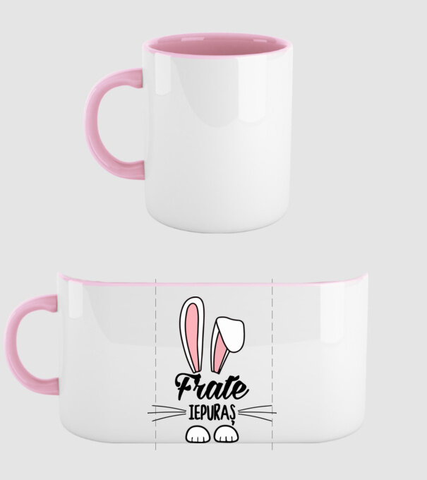 iepuraș frate model roz deschis pe tricou