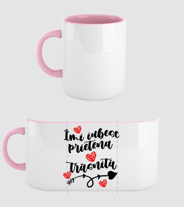Îmi iubesc prietena mea trăsnită model roz deschis pe tricou