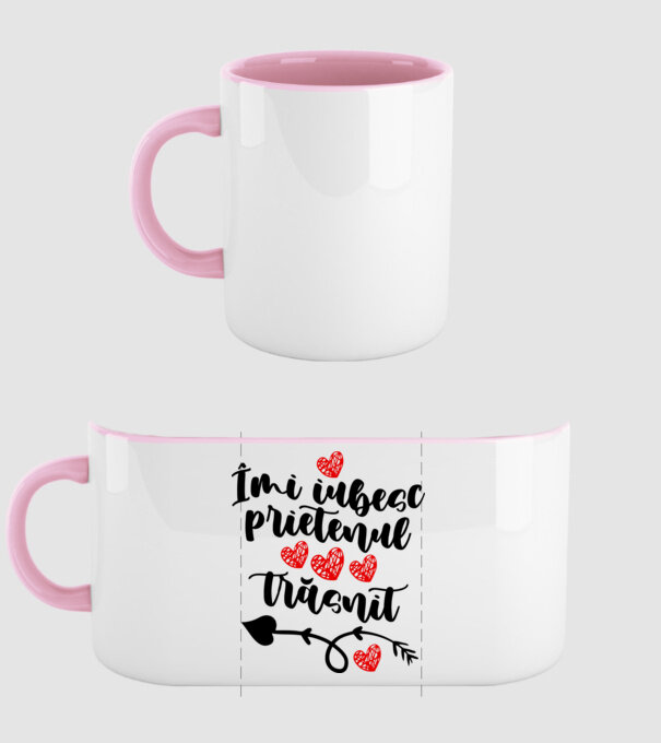 Îmi iubesc prietenul trăsnit model roz deschis pe tricou