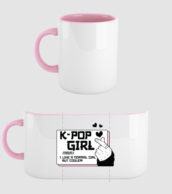 K-POP FANGIRL model roz deschis pe tricou