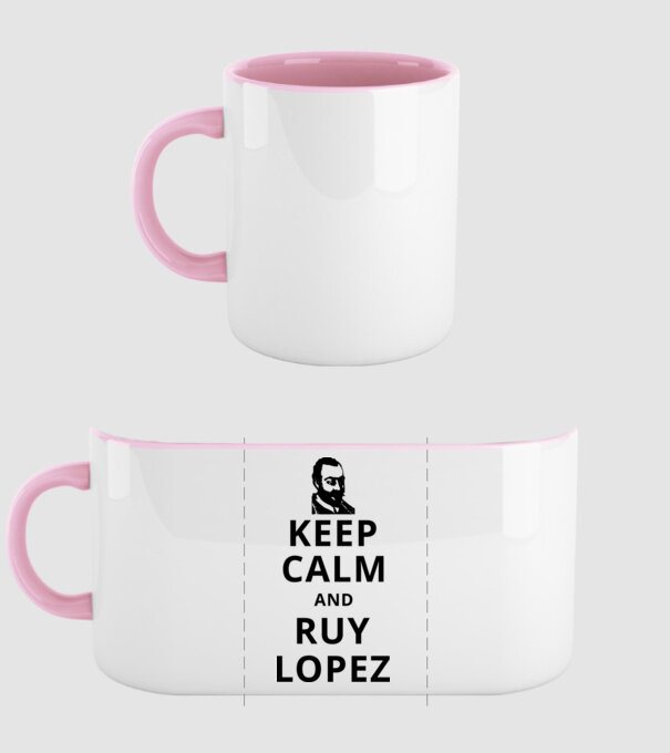 Keep Calm and Ruy Lopez v3 model roz deschis pe tricou