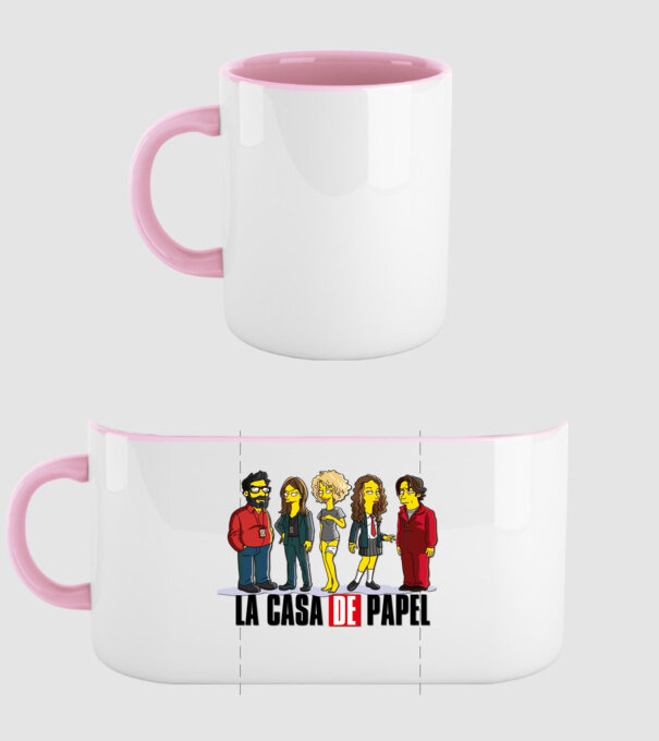 la casa de papel simpson model roz deschis pe tricou