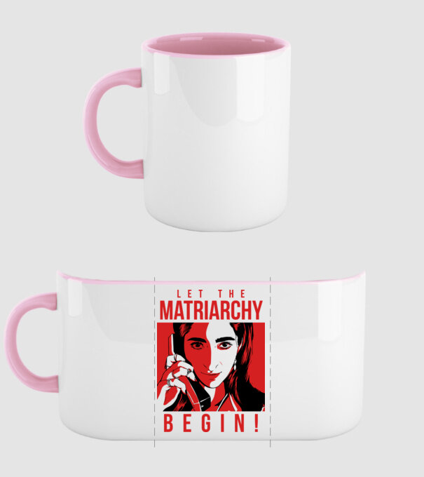 let the matriarchy begin model roz deschis pe tricou
