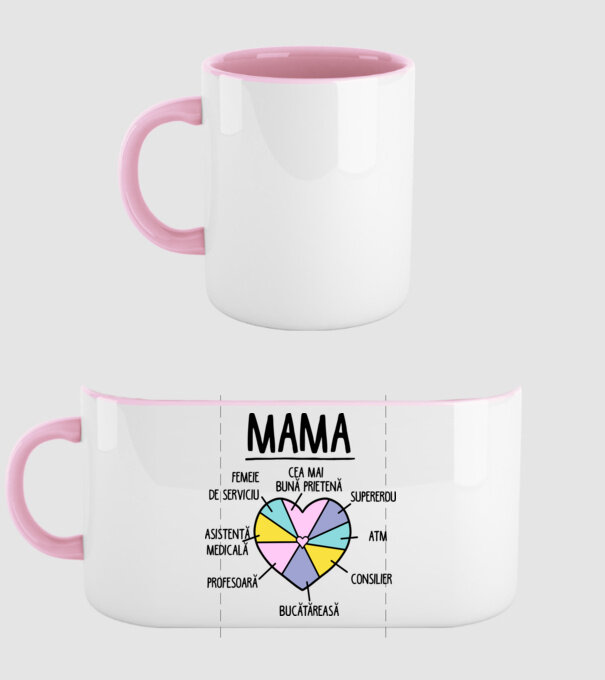Mama cea mai bună prietenă, supererou model roz deschis pe tricou