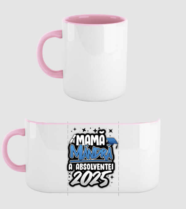 Mamă Mândră a absolventei model roz deschis pe tricou