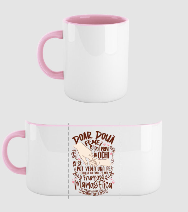 doar două femei se pot privi în ochi și se pot vedea una pe cealaltă ca fiind cea mai frumoasă - mama&fiica - pentru că una este model roz deschis pe tricou