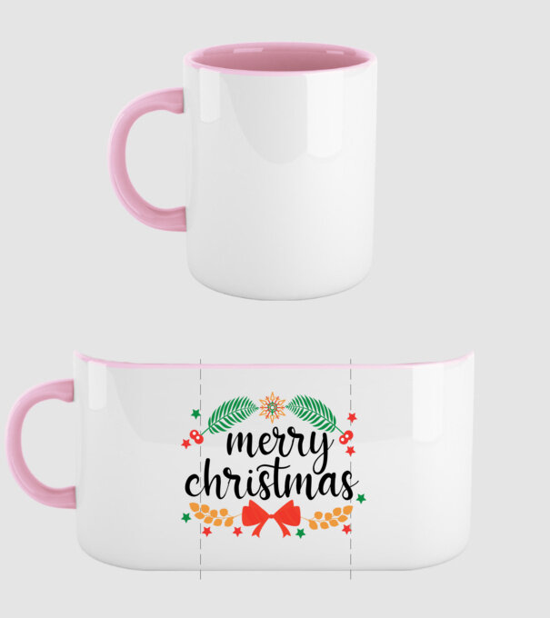Merry christmas model roz deschis pe tricou
