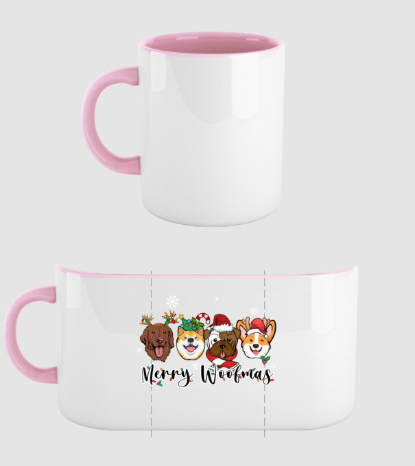 Merry woofmas 2 model roz deschis pe tricou