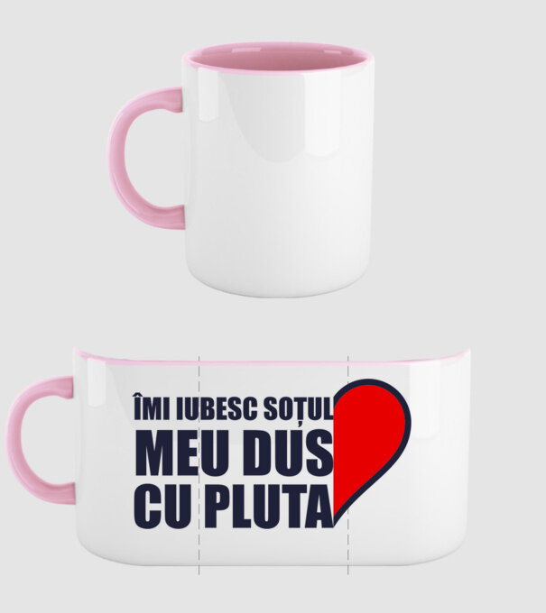 Îmi iubesc soțul meu dus cu pluta model roz deschis pe tricou