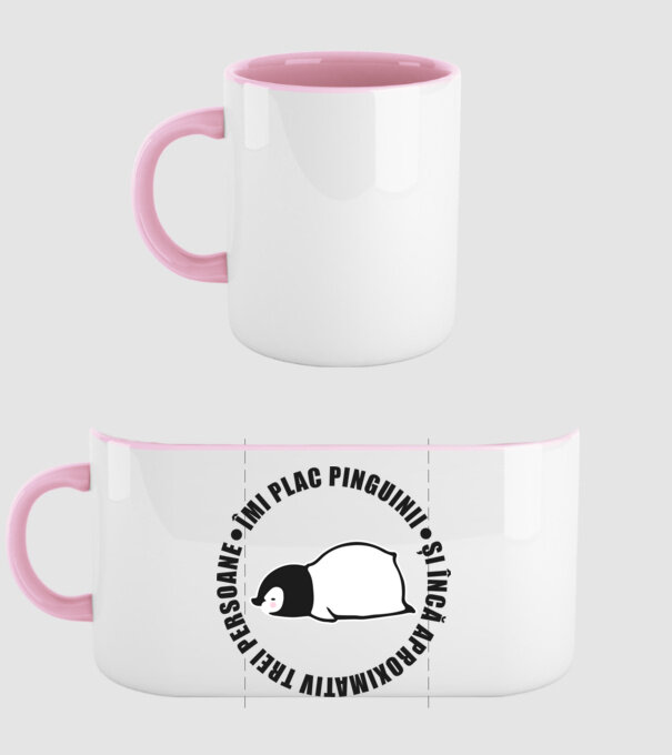 Îmi plac pinguinii - și încă aproximativ trei persoane model roz deschis pe tricou