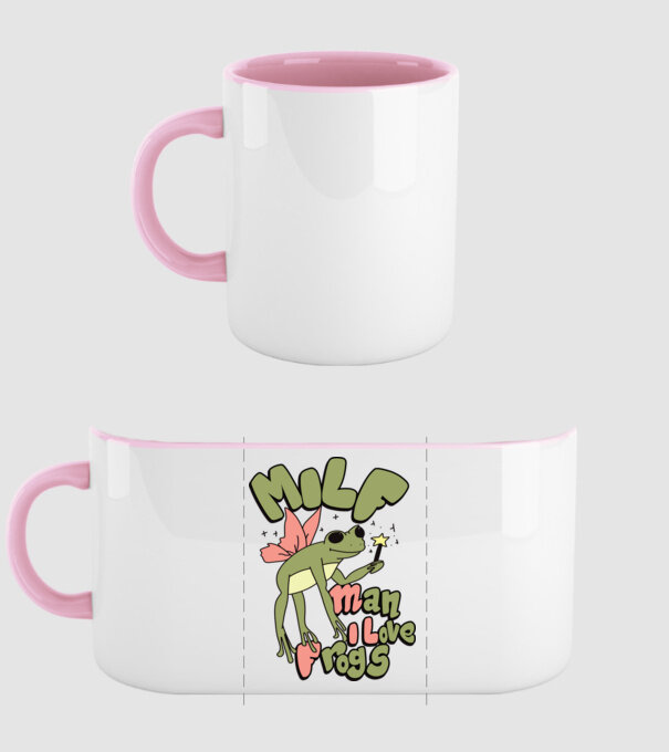 MILF man i love frogs model roz deschis pe tricou