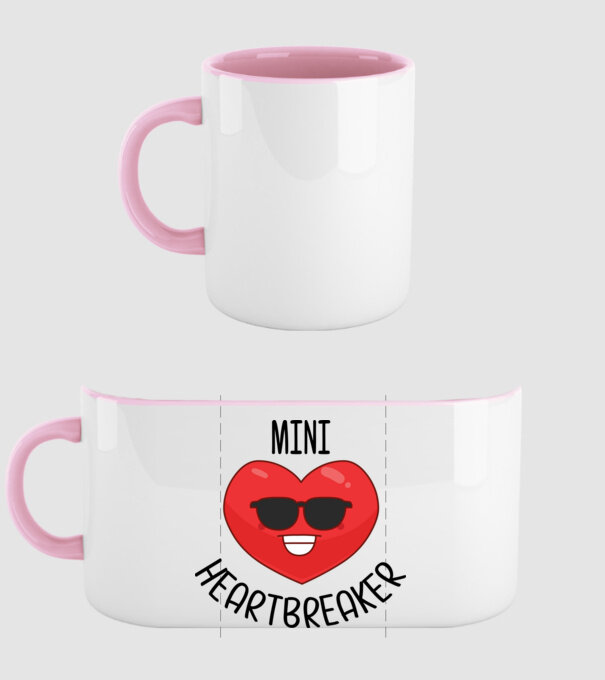 mini heartbreaker model roz deschis pe tricou
