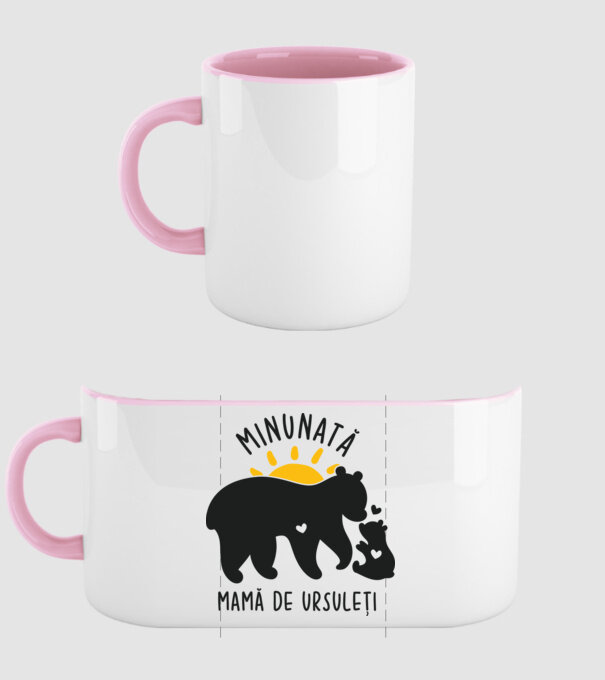 Minunată mamă de ursuleți model roz deschis pe tricou