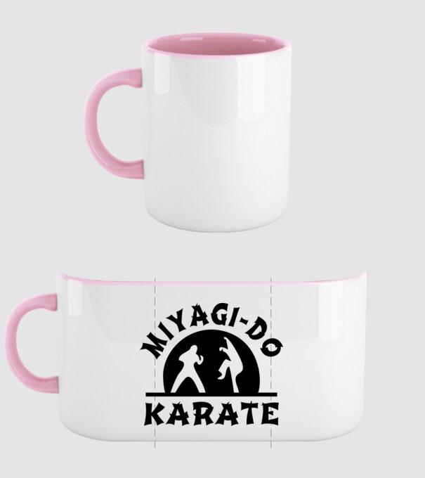 Miyagi-do karate black model roz deschis pe tricou