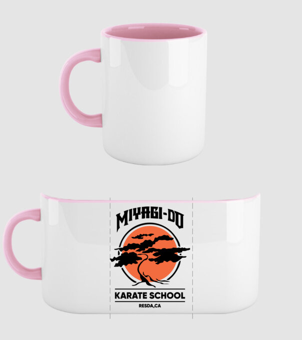 Miyagi-do karate school model roz deschis pe tricou