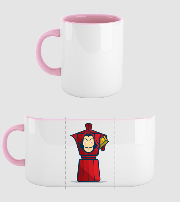 money heist coffee model roz deschis pe tricou