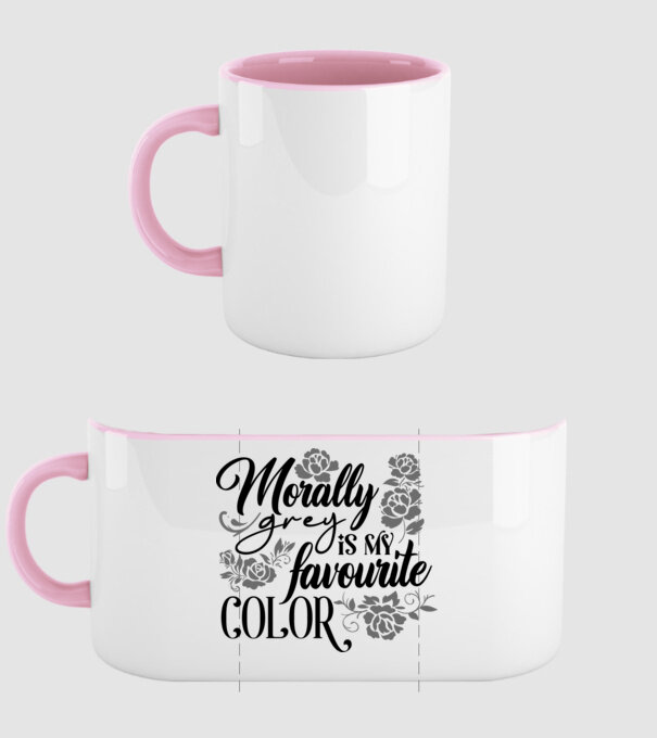 Moraly Gray is my favorite color model roz deschis pe tricou