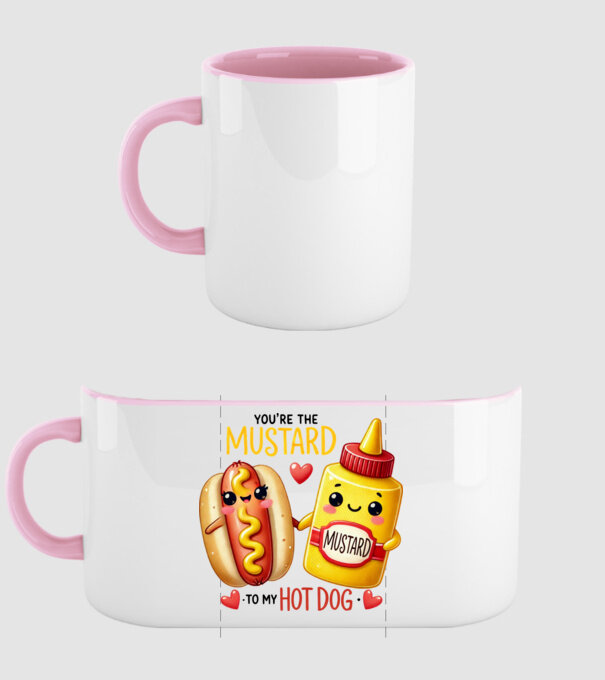 Mustard to my Hot Dog model roz deschis pe tricou