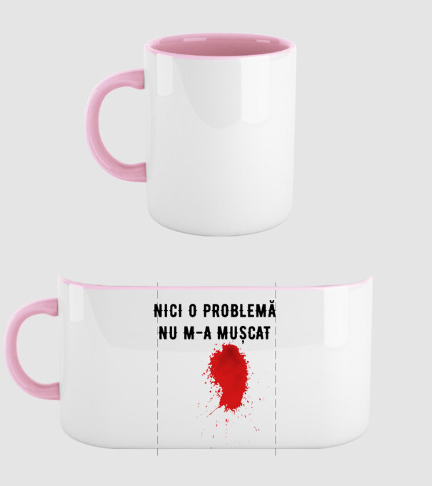 Nici o problemă, nu m-a mușcat model roz deschis pe tricou