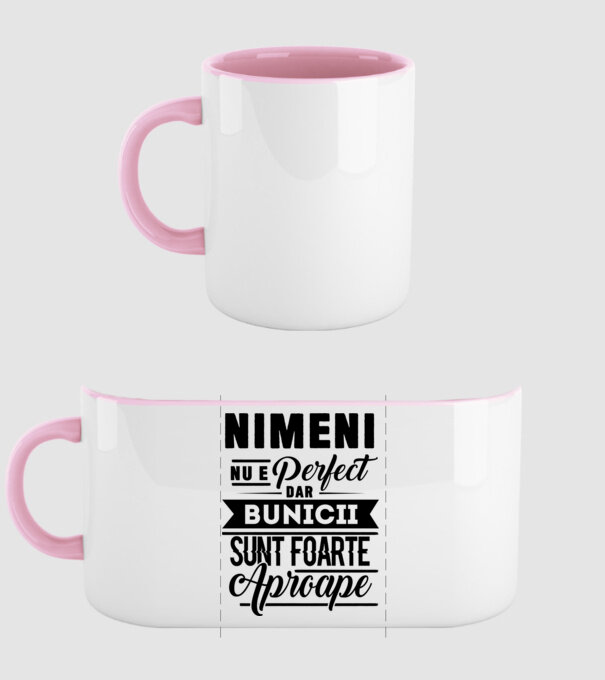 Nimeni nu e perfect, dar bunicii sunt foarte aproape model roz deschis pe tricou